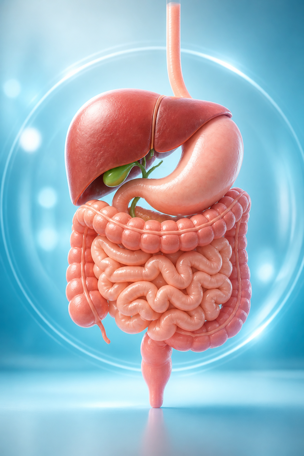 Three-dimensional medical visualization of the digestive system